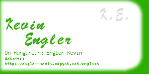 kevin engler business card